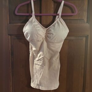 Dynabelly Nursing Tank Top Seamless Postpartum Light Pink